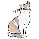 a drawing of a cat looking aloof