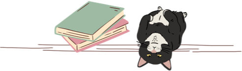 drawing of a striped cat reaching up and out with one paw