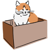 Box cat drawing of a cat in a box
